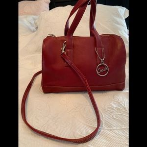 Vintage Coach Red Leather Satchel